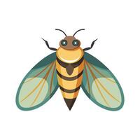 Grasshopper animal isolated flat illustration on white background vector