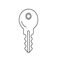 Key Holder Miscellaneous Furniture isolated continuous line art flat illustration on white background vector