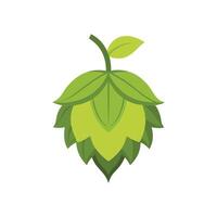 Hops Iris flower isolated flat illustration on white background vector