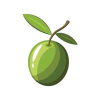 Olive fruit flat illustration on white background. vector
