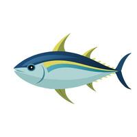 Tuna animal isolated flat illustration on white background vector
