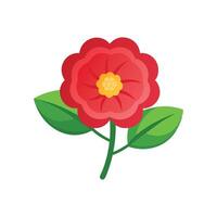 Portulaca flower isolated flat illustration on white background vector