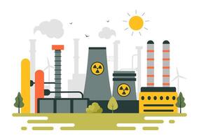 Petroleum and Natural Gas Resources Design Featuring Fossil Fuels and Coal in Flat Style vector