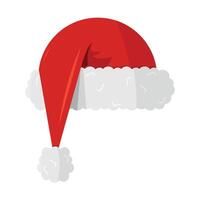 Santa Claus hat with cap. vector