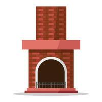 Fireplace icon on white background. vector