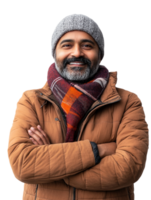 A man with a beard and a scarf png