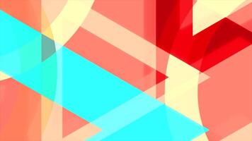 Background on the phone screen saver. Motion.Multicolored figures in asbestos transparent bright shades slowly move across the colored background. video