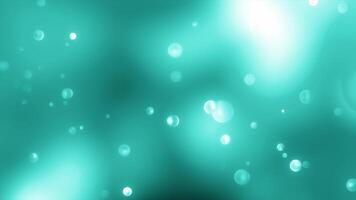 Turquoise background. Motion.Transparent light bubbles that quickly burst into abstraction video