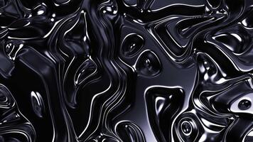 Grey and gold background. Design. Black blots made in computer graphics spreading in different directions. video