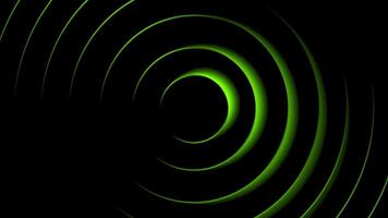 Green shrinking circles. Motion.Dark circles in the animation that circle each other move apart and retract. video