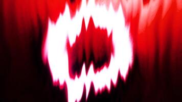 Glowing ring on moving background stripes. Motion. Bright ring of light with curved flow lines. Background with moving curved stripes and curved ring light video