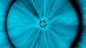 Space tunnel with a stream of energy lines and black rings. Design. Black hole with cosmic stream of bright energy. Abstract flow inside black hole with colorful lines of moving energy video