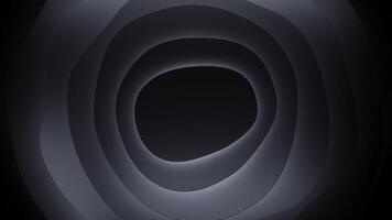 Animation with moving hole layers. Design. Abstract tunnel with moving layers of depth. Tunnel with rotating rings of layers video