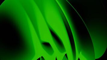 Green and red rotating node on a black background. Design. Three D with bright slowly rotating objects that are different from different sides. video