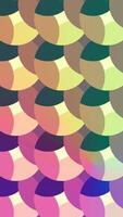 Poly art kaleidoscopic hypnotic background. Stock animation. Abstract parallel rows of circles becoming rotating oval shapes with psyhedelic effect. video