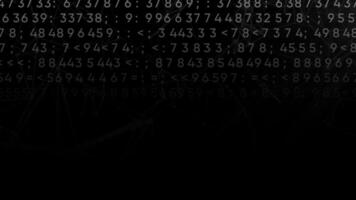 Abstract futuristic technology concept. Motion. Code of numbers on the background of plexus floating lines and dots. video