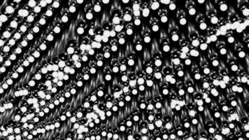 White and red light bulbs. Design. Bright lights on the ceiling that go down and up in animation. video