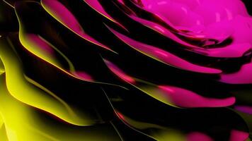 Pink erupting background. Design. Bright splashing lines with yellow and pink tints in animation. video