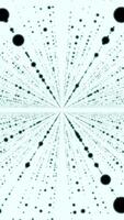 Flying inside abstract space with rows of flying dots. Animation. Endless quantity of levitating spheres. video