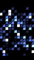 Abstract pixelated visualization of the world map. Motion. World map presented schematically in blinking squares, seamless loop. video