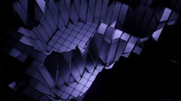 Abstract pieces of glass creating unusual shapes in wavy motion. Design. Mirrored particles in up and down motion. video