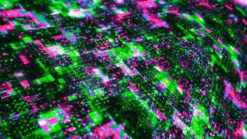 Futuristic digital cyber environment with big data analytic artificial intelligent simulation. Motion. Abstract world of digital signs. video