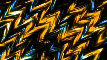 Endlessly moving zigzag pattern on a black background. Motion. Colorful lines creating zigzag pattern. video
