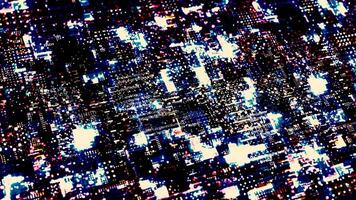 Abstract circuit board with moving signals. Motion. Concept of cyber technologies. video