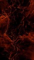Top view of abstract wavy surface, ripples in the water of red color, seamless loop. Animation. Colorful glowing liquid substance. video