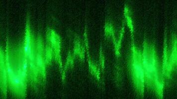 Dark background with a play of light. Motion. Green and orange rays run in spots along the wall in cartoon animation. video