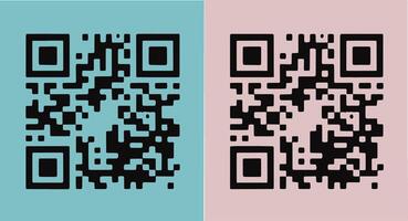 mockup of a stylish low business card with a qr pink and green colour vector
