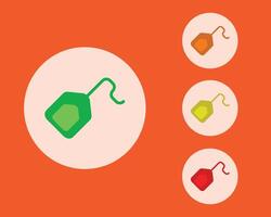 Tea pouch sachet icon vector