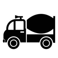 Concrete Mixer Truck Icon for Construction Projects vector