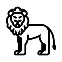 Stylized Lion Illustration with Bold Features vector