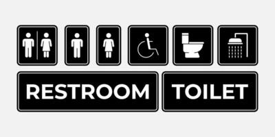 minimalist toilet or restroom icon, simple and clean icon template vector