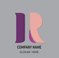 New 2d moden r logo Design vector