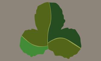 Biomorphism simple set palmatilobate leaves vector