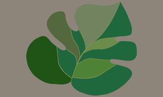 Biomorphism set leaves with 4 holes vector