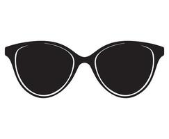 Stylish Black Sunglasses Silhouette Design vector