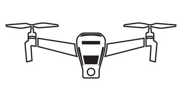 Simple Drone Outline Illustration for Use vector