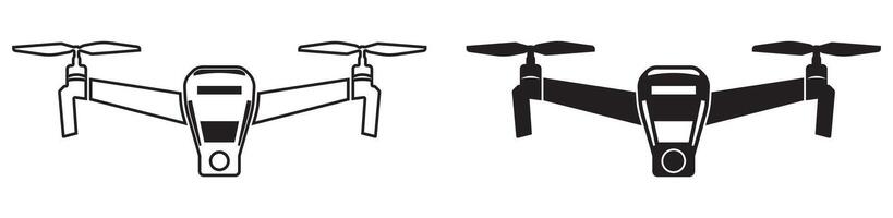 Simple Drone Illustrations on White Background vector
