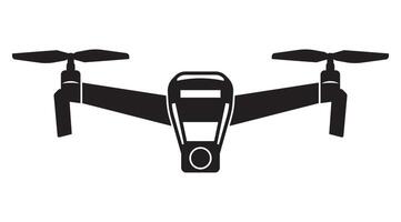 Black Silhouette of a Modern Drone Design vector