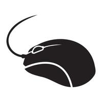 Black and White Computer Mouse Icon Design vector
