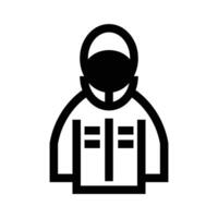 Simple Icon of Person in Protective Suit Design vector