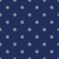 Seamless Snowflake Pattern on a Dark Blue Background vector
