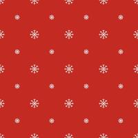 Minimalist Christmas Pattern with Snowflakes on Red Background vector