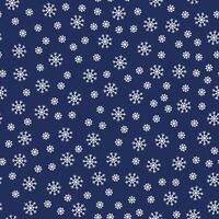 Abstract Infinite Pattern with Snowflakes on Blue Background vector