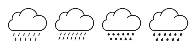 Rain icon. Cloud rain icon. vector