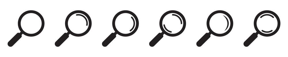 Magnifying glass icon, loupe icon. Search icon. vector