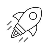 Rocket icon. Simple rocket sign. Rocket launched icon. vector